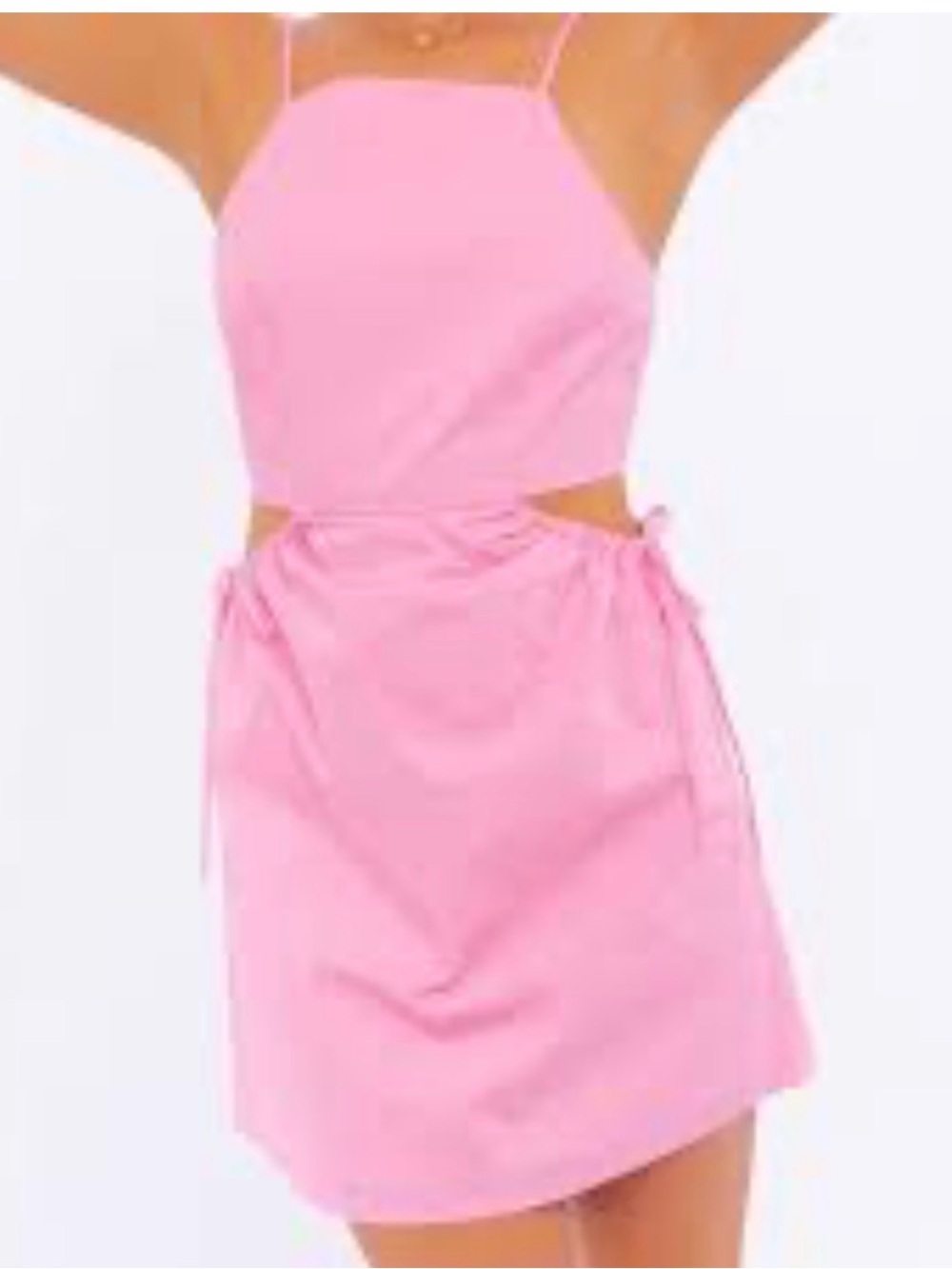 NWOT Le Lis Pink Mini Dress with Cutout and Tie Details